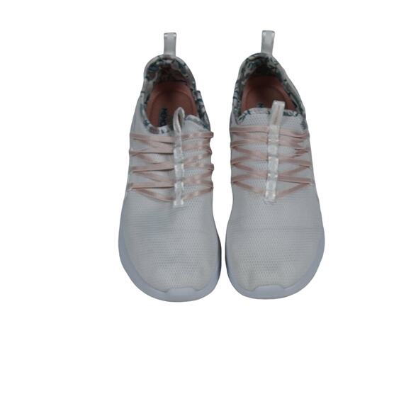 Skechers Slip On White Sneaker with Pink Ribbon Lace Size 9 - Picture 5 of 11